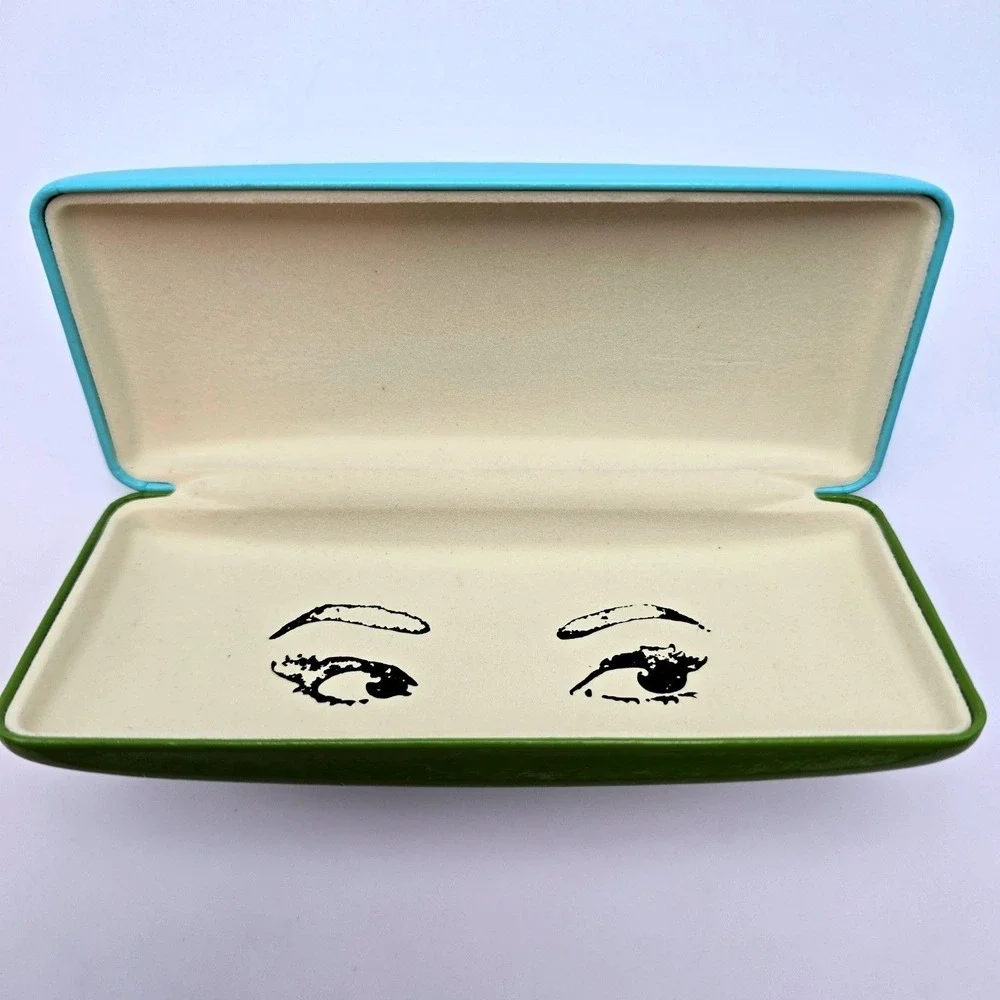 Kate Spade New York‎ Turquoise Blue and Green Hard Clamshell Eyeglasses Case